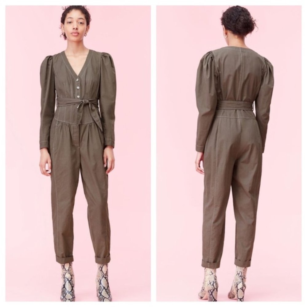 Rebecca Taylor La Vie Twill Jumpsuit NWT M
